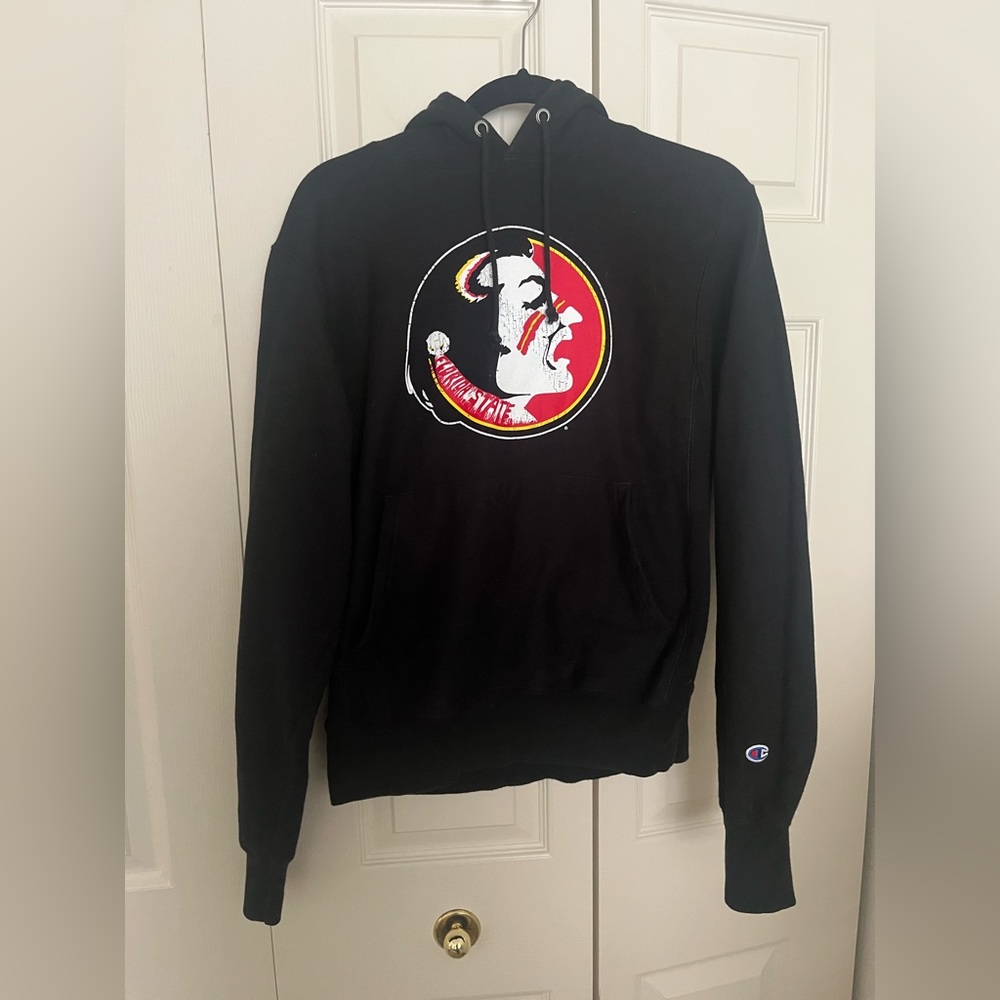Florida State University (FSU) hooded sweatshirt. Old logo.